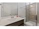 Bathroom featuring a vanity with sink, toilet, and a shower at 3418 Longleaf Estates Dr, Raleigh, NC 27616