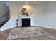 Bright living room featuring a fireplace, neutral walls and light-colored flooring at 3418 Longleaf Estates Dr, Raleigh, NC 27616