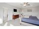 Spacious main bedroom features plush carpet and a view of the bedroom ensuite at 3418 Longleaf Estates Dr, Raleigh, NC 27616