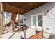 A view of a patio with furniture outside the basement at 3418 Longleaf Estates Dr, Raleigh, NC 27616