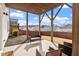 A back patio with outdoor seating and a view of the home's backyard at 3418 Longleaf Estates Dr, Raleigh, NC 27616