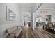 Spacious foyer with hardwood floors and views of dining and living areas at 3805 Barberry Lake Ct, Fuquay Varina, NC 27526