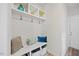 Mudroom with bench, storage, hooks and decor at 3805 Barberry Lake Ct, Fuquay Varina, NC 27526