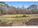 Expansive backyard featuring lush landscaping and a fenced perimeter, perfect for outdoor activities at 520 Log Barn Rd, Pittsboro, NC 27312