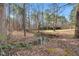Scenic view of a creek running through a wooded area on the property at 520 Log Barn Rd, Pittsboro, NC 27312