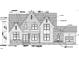 Front elevation featuring stone accents, industrial style sconces and fiber cement panels at 5200 Bent Leaf Dr, Raleigh, NC 27606