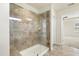 Beautiful tiled walk-in shower at 8008 Hergety Dr, Raleigh, NC 27603