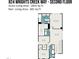 Detailed second floor plan showcasing layout, room dimensions, and overall flow of the home at 824 Wrights Creek Way, Wake Forest, NC 27587