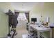 Inviting bedroom featuring a desk, study area, and modern décor for a comfortable living space at 9211 Calabria Dr # 117, Raleigh, NC 27617