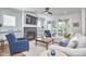 Cozy living room with a fireplace, tv, and comfortable seating, perfect for relaxation and entertaining guests at 1012 Addison Pl, Raleigh, NC 27610