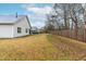 Large backyard offering privacy and a beautifully maintained lawn at 120 Longspur Ln, Rolesville, NC 27571