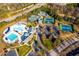 Aerial view of neighborhood amenities, including pools and tennis courts at 12321 Penrose Trl, Raleigh, NC 27614