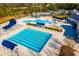Aerial view of community pool and recreation area at 12321 Penrose Trl, Raleigh, NC 27614