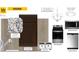 A kitchen design scheme showing a granite countertop, stainless steel appliances, and ample cabinetry at 140 Gobbler Dr, Smithfield, NC 27577