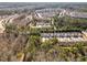 Sweeping aerial view of a well-planned community surrounded by lush greenery at 144 Sabiston Ct, Cary, NC 27519