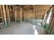 Unfinished basement showcasing unfinished walls and ceiling and a concrete floor at 158 Gobbler Dr, Smithfield, NC 27577