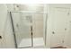 Modern bathroom featuring a glass shower door at 158 Gobbler Dr, Smithfield, NC 27577