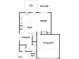 Layout of the first floor, featuring a kitchen, living room, dining area, and two car garage at 211 W Saltgrass Ln, Smithfield, NC 27577