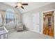Well lit Bedroom with vaulted ceiling and neutral walls at 22 Hill Row Ln, Clayton, NC 27527