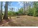 Large backyard featuring a tree swing, wooden fence, and mature trees, creating a private outdoor space at 303 Granville Rd, Chapel Hill, NC 27514