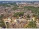 Aerial view depicts homes nestled within lush woodlands, in a well-planned community at 330 Bridgeport Cir, Clayton, NC 27527