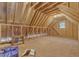 Unfinished attic space with exposed beams provides storage or future living area potential at 330 Bridgeport Cir, Clayton, NC 27527