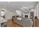 Spacious living room with fireplace, TV, lots of natural light and open floorplan at 330 Bridgeport Cir, Clayton, NC 27527