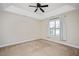 Comfortable bedroom with a ceiling fan and a large window at 345 Springtime Fields Ln, Wake Forest, NC 27587