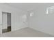 Neutral bedroom with closet space for storage and organization at 4821 Heathshire Dr, Raleigh, NC 27616