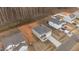 Aerial view of house showcasing the home's location and surroundings in a residential neighborhood at 538 E Waycliff Rd, Henderson, NC 27537