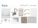 Secondary bathroom design featuring a tub-shower combo, modern fixtures, quartz counters, and stylish gray flooring at 540 Jocund St # 17, Rolesville, NC 27571