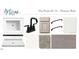 Primary bath design selection with quartz countertop, shower enclosure, flooring and faucet at 544 Jocund St # 16, Rolesville, NC 27571
