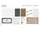 Designer sample board for The Point 60' kitchen finishes and hardware at 548 Jocund St # 15, Rolesville, NC 27571
