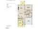 Floor plan of the first floor showing the kitchen, living room, and bedrooms at 564 Jocund St # 11, Rolesville, NC 27571