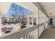 View from balcony showing parking lot, trees, and other buildings at 723 Renshaw Ct, Cary, NC 27518