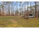Backyard area with a playset and lush greenery at 7904 Kingsland Dr, Raleigh, NC 27613