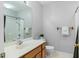 Bathroom with vanity, shower-tub combo, and neutral colors at 809 Handel Ln, Apex, NC 27502