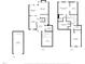 Detailed floor plan showcasing layout of living areas, bedrooms, kitchen, and garage at 8310 Hempshire Pl # 106, Raleigh, NC 27613