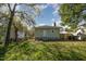 View of backyard and exterior of home, showing grass, fencing, and the back of the home at 907 Holloway St, Durham, NC 27701