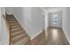 Staircase with carpet steps and white risers leading to the upper level at 9168 Dupree Meadow Dr # 15, Angier, NC 27501