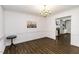 Dining room featuring hardwood floors and access to other rooms at 104 Province Cir, Rocky Mount, NC 27804