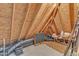 Unfinished attic space showing exposed wood framing, potential for storage or renovation at 106 Legault Dr, Cary, NC 27513