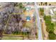 Aerial view of the property with marked boundaries and road access at 12491 Buffalo Rd, Archer Lodge, NC 27527