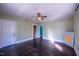 Living room featuring hardwood floors and access to other rooms, ideal for entertaining and a comfortable lifestyle at 1805 Shelton Ave, Durham, NC 27707