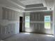 Spacious main bedroom with tray ceiling, drywall and abundant natural light at 28 Golden View Pl, Zebulon, NC 27597