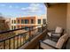Comfortable balcony with seating offers city views, fresh air, and outdoor relaxation at 300 Finsbury St # 313, Durham, NC 27703