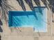 Overhead shot of a rectangular pool showcasing tile work and surrounding concrete area at 300 Finsbury St # 313, Durham, NC 27703