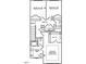 Third floor plan exhibits primary and secondary bedrooms, bathrooms, and laundry area at 307 Chesapeake Commons St # 100, Garner, NC 27529