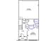 Detailed first floor plan showcasing a garage, entry, and guest bedroom layout at 307 Chesapeake Commons St # 100, Garner, NC 27529