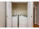 Convenient laundry closet with washer and dryer hookups at 3122 Coxindale Dr, Raleigh, NC 27615
